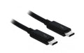 Delock USB3.1 Kabel Typ-C, Thunderbolt3 2m, 20Gbps, schwarz, bis 60Watt Strom