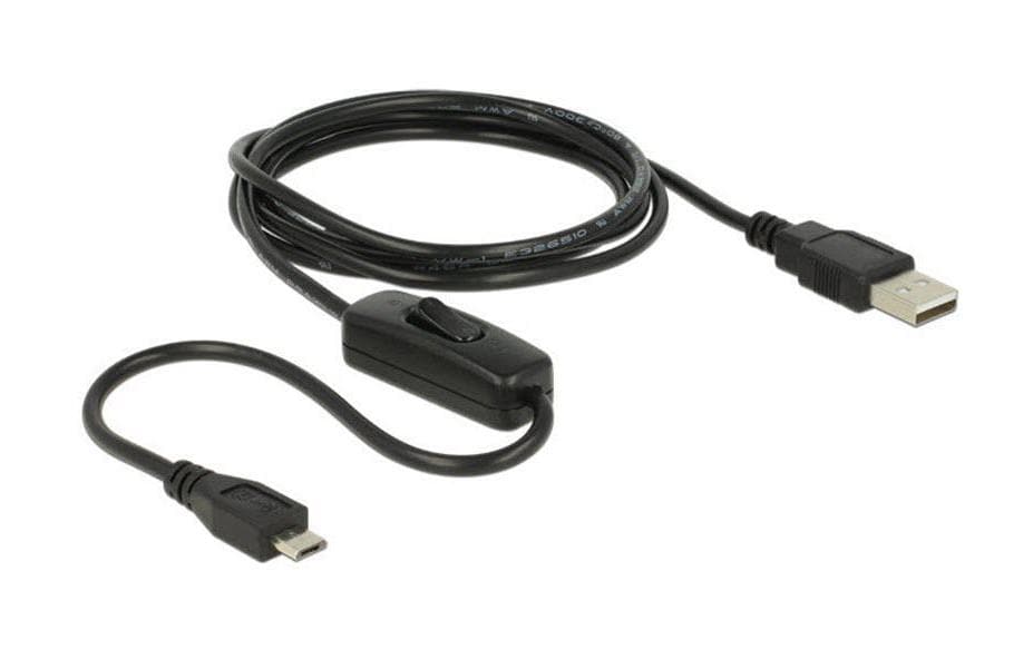 Delock USB Micro-B Kabel, Ein/Aus Schalter 1.5m, ideal für USB Endgeräte