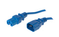 Verlängerungs-Netzkabel C14/C15, 3m Blau, H05VV-F3G1.0