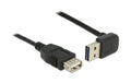 USB2.0-Verlängerungskabel Easy A-A: 1m beidseitig einsteckbar,oben/unten gewinkelt