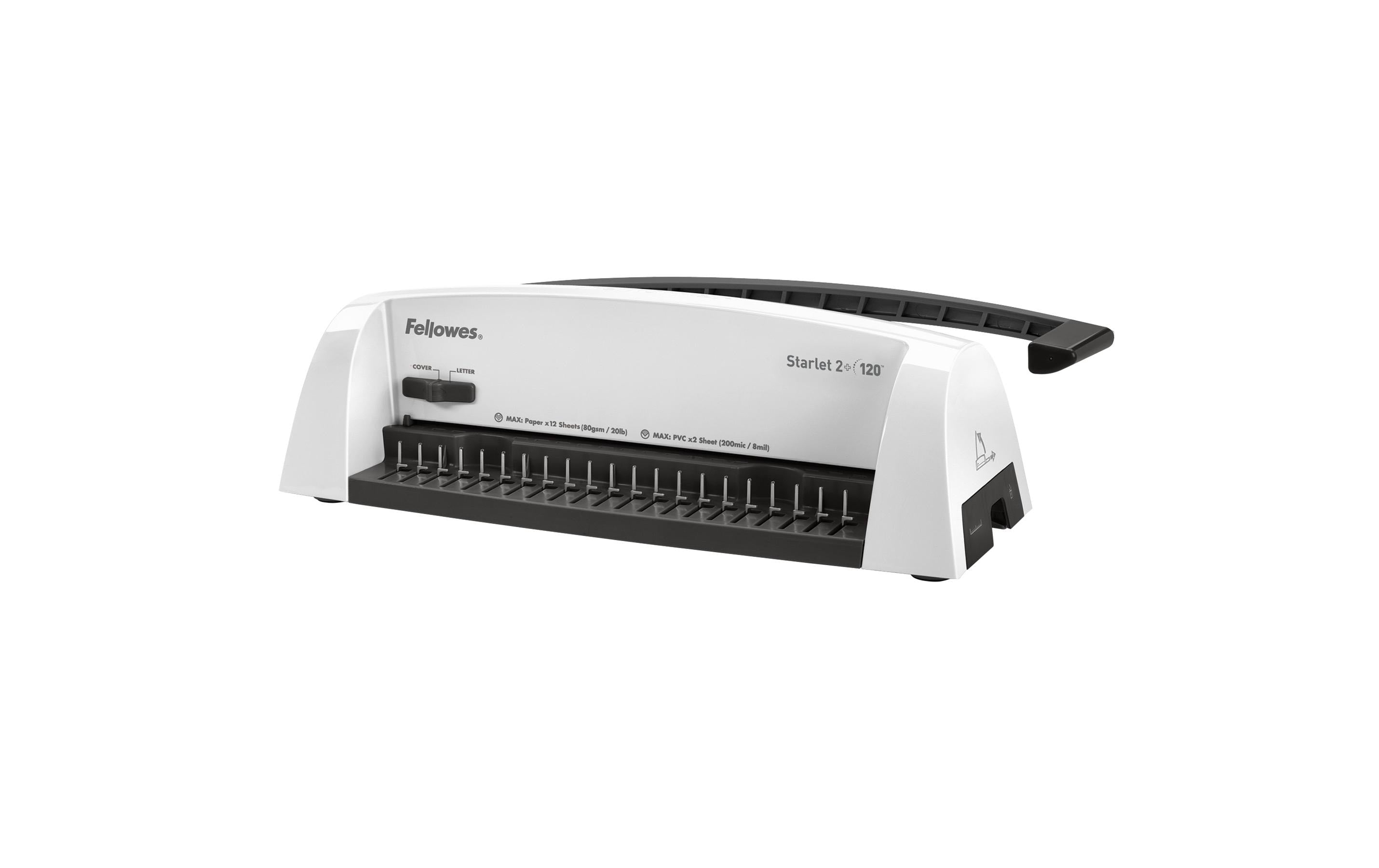 Fellowes Stanz- und Bindegerät Starlet 2+ Stanzk. bis 12 Blatt, 120 Blatt Bindek.