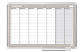 Bi-Office Whiteboard 90 x 60 cm Wochenplaner, Aluminiumrahmen
