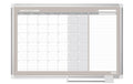 Bi-Office Whiteboard 90 x 60 cm Monatsplaner, Aluminiumrahmen
