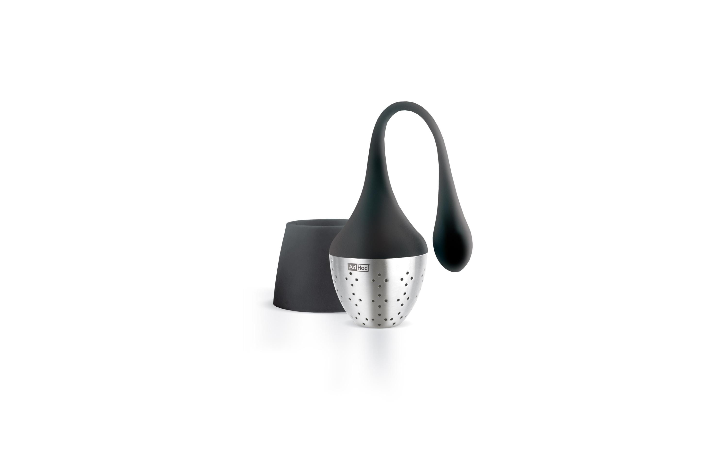 AdHoc Tee-Ei klein schwarz TE52 HANGTEA, Silikon/Edelstahl