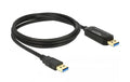 Delock USB3.0 Datalink Kabel 1.5m 2x A Stecker, Verbindet 2 Computer