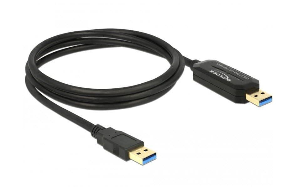 Delock USB3.0 Datalink Kabel 1.5m 2x A Stecker, Verbindet 2 Computer