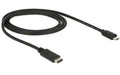 USB2.0-Kabel TypC-MicroB: 1m, schwarz max. 480Mbps, Typ-C, für MicroB Endgerät