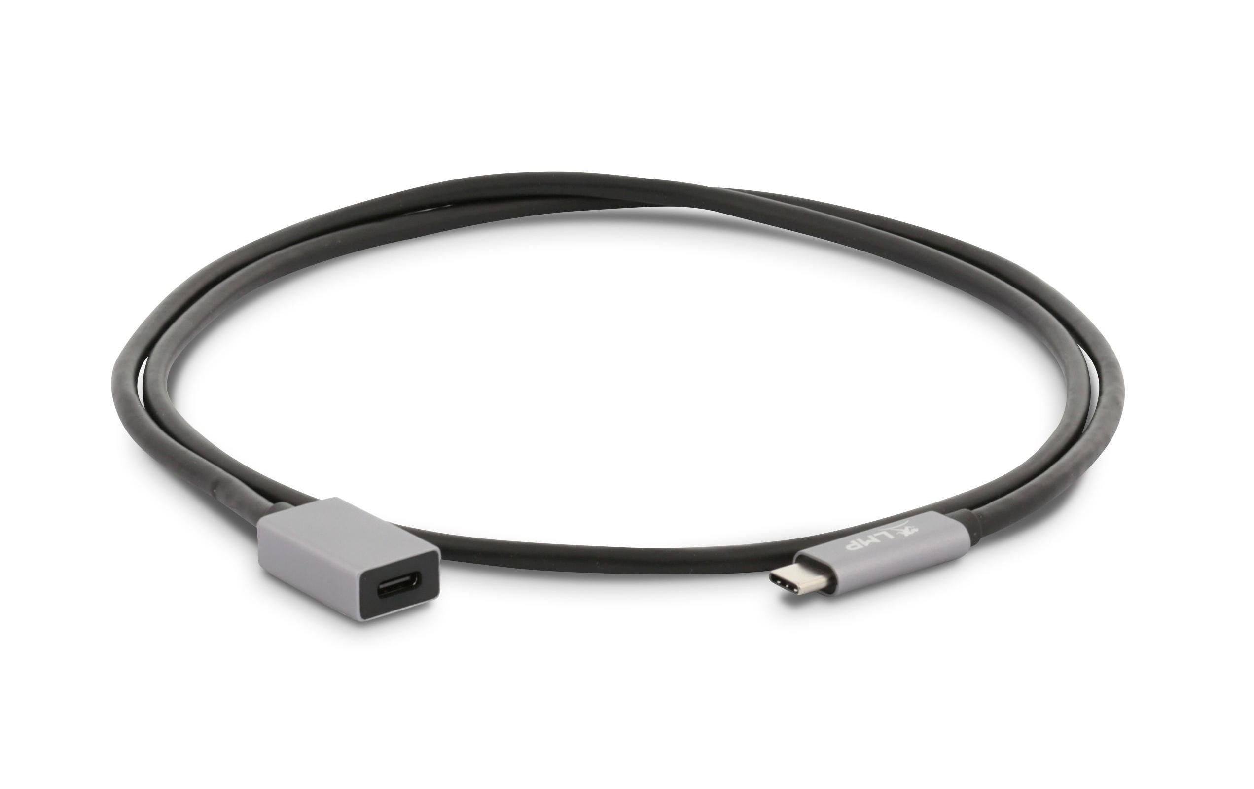 LMP USB3.1 C-C Verlängerungen, 1m 5Gbps, C-Stecker-C-Buchse, spacegrau