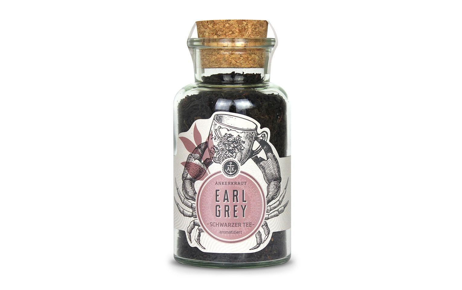 Earl Grey Bergamotte Schwarztee 85g, Glas gross