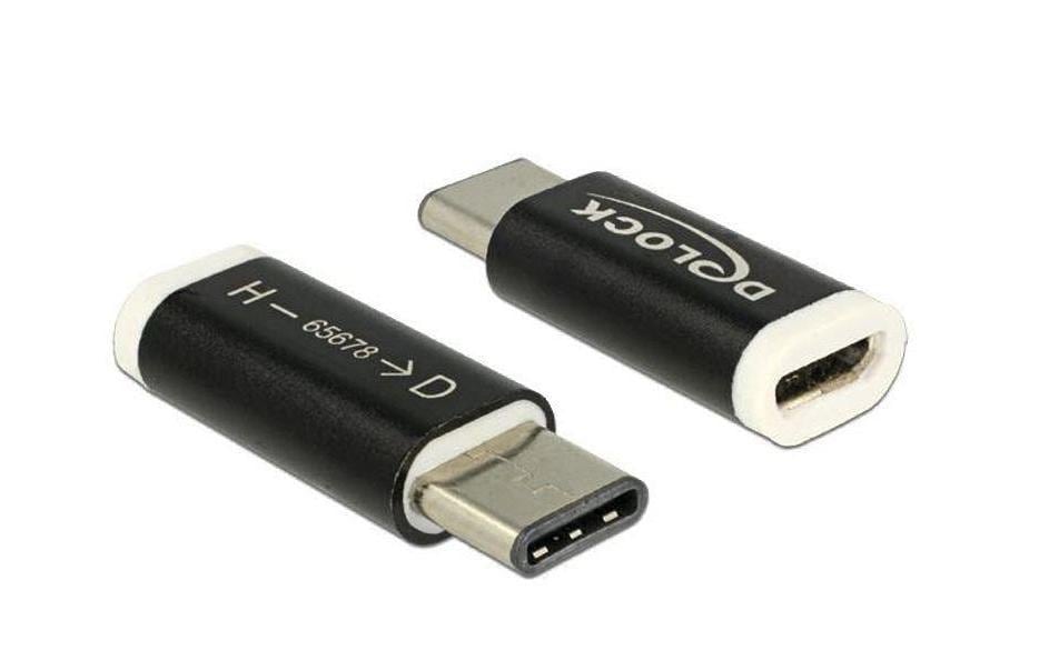 USB2.0 Adapter: Typ-C Stecker zu MicroB/Bu für USB2.0 Geräte, max. 480Mbps