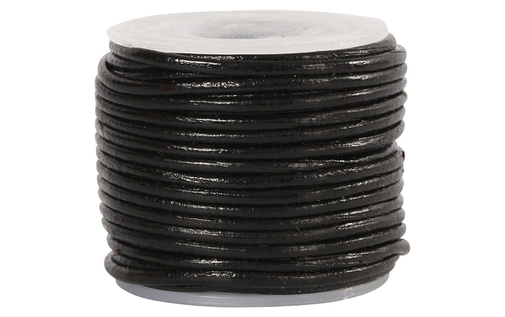 Creativ Company Lederband Stärke: 1 mm, Schwarz, 10m