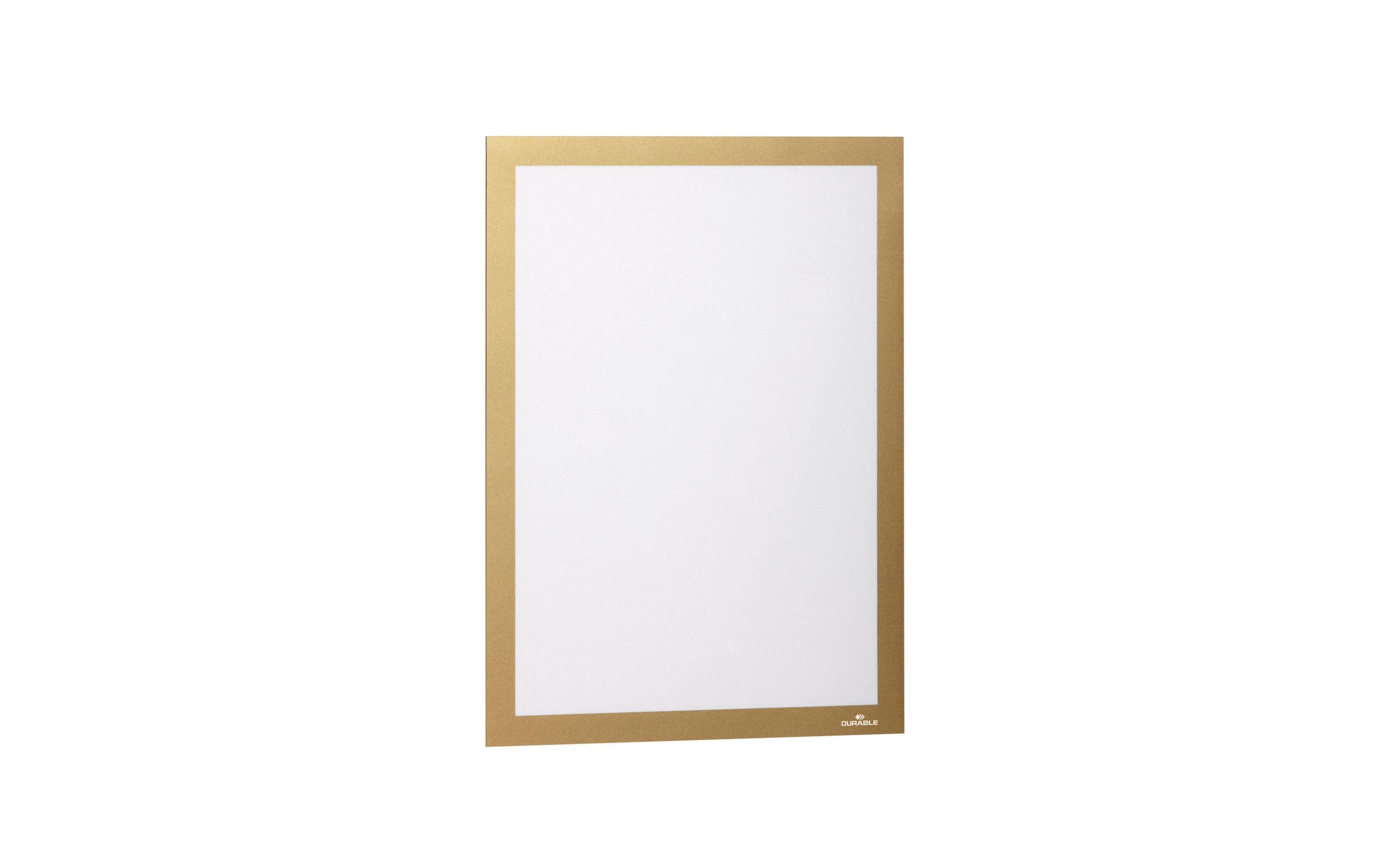 Durable Magaframe A4, gold, 2 Stück selbstklebende Informationsrahmen