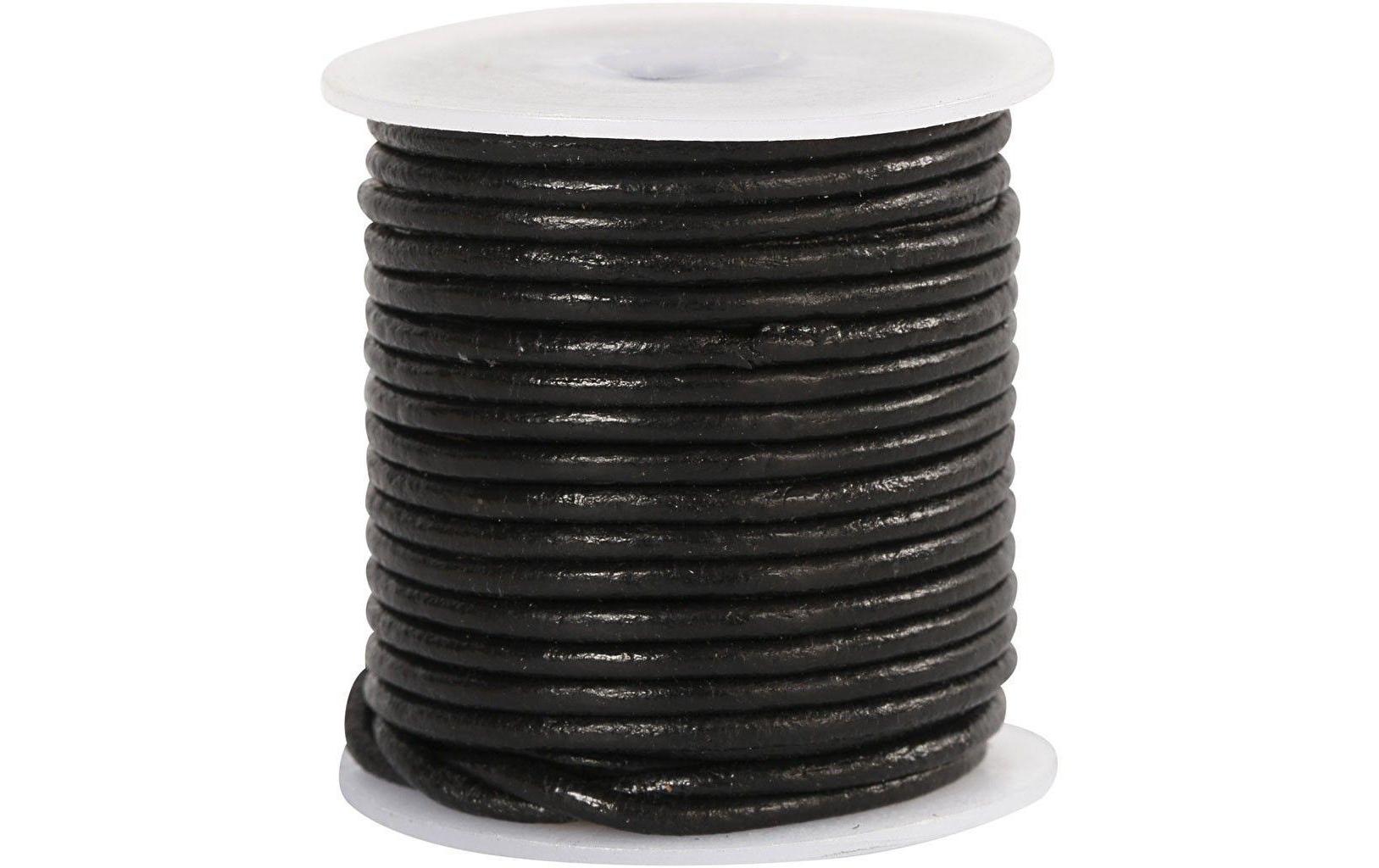 Creativ Company Lederband Stärke: 2 mm, Schwarz, 10m