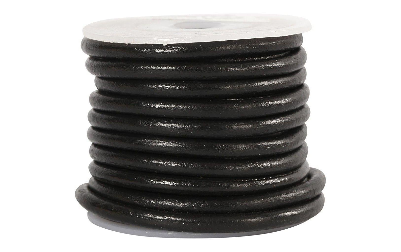 Creativ Company Lederband Stärke: 4 mm, Schwarz, 5m