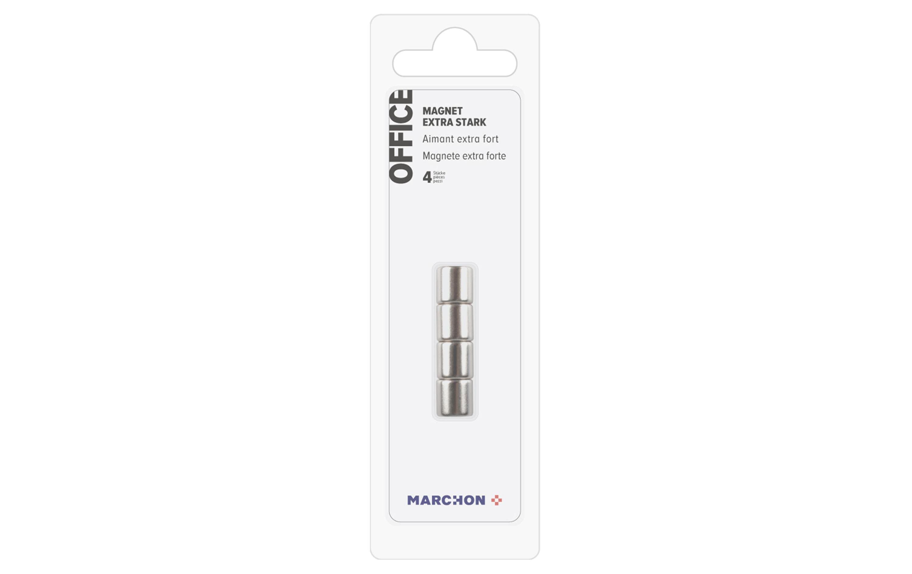 Office Magnet aus Stahl rund extra stark, 4 Stk.