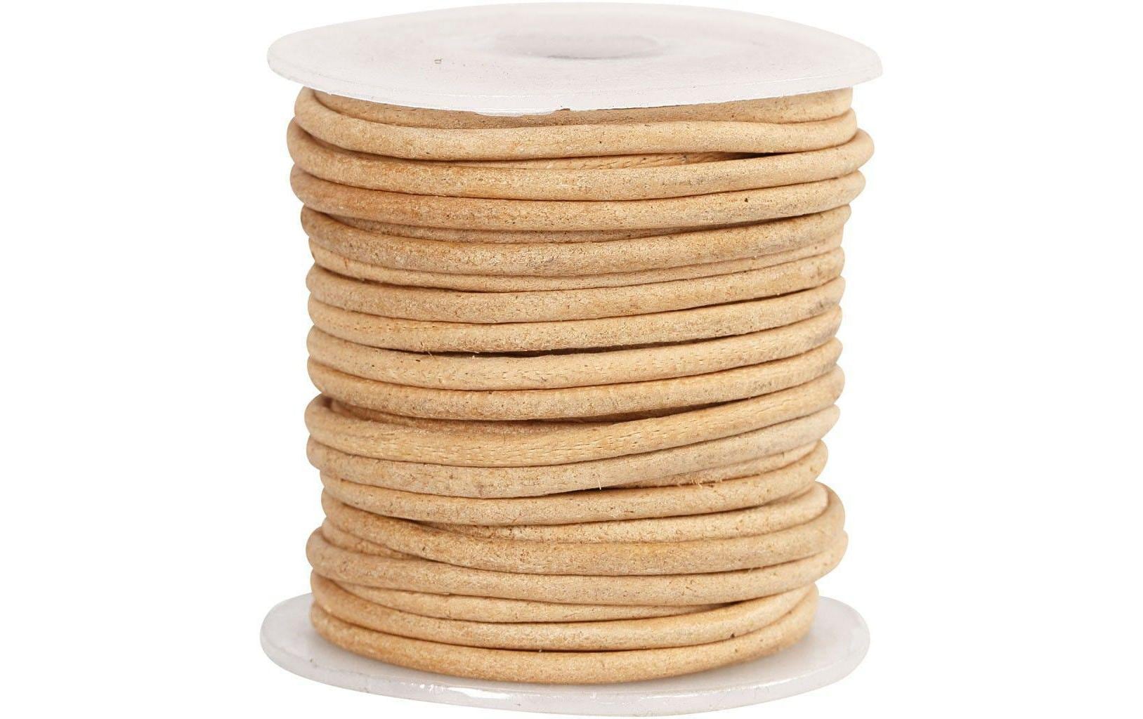 Creativ Company Lederband Stärke: 2 mm, Natur, 10m