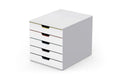 Durable Schubladenbox Varicolor mix 5 5 farbige Schubladen