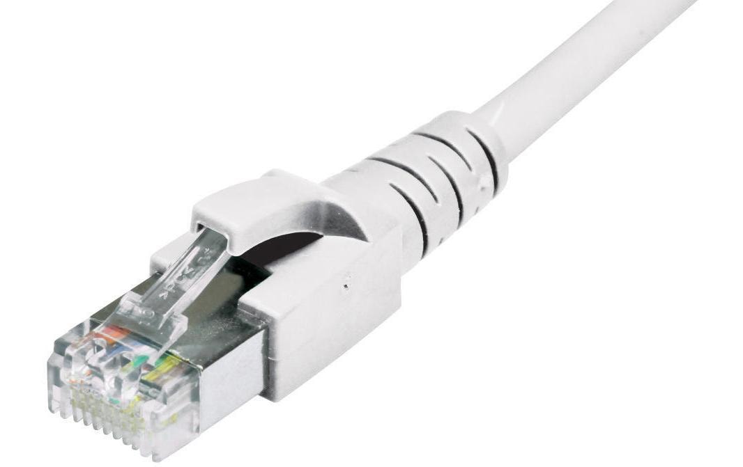 Dätwyler Patchkabel: S/FTP, 0.5m, weiss Cat.6A, AWG26, 10Gbps, 500MHz