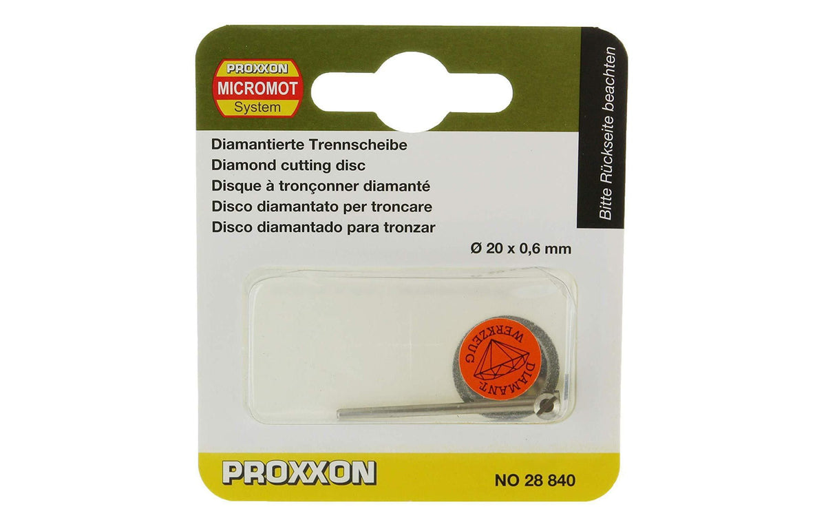 Proxxon Diamantierte Trennscheibe Ø20 mit Werkzeughalter