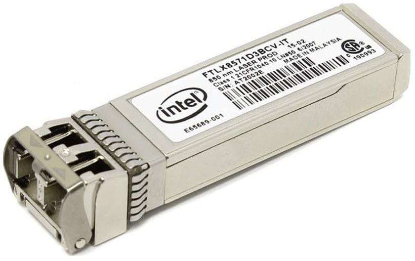 Intel E10GSFPSR: SR-LC SFP+  MM 300m, 10Gbps Transceiver