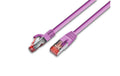 Wirewin Patchkabel: S/FTP 7m pink Cat.6, AWG27, 1Gbps, 250MHz, Zugentlastung
