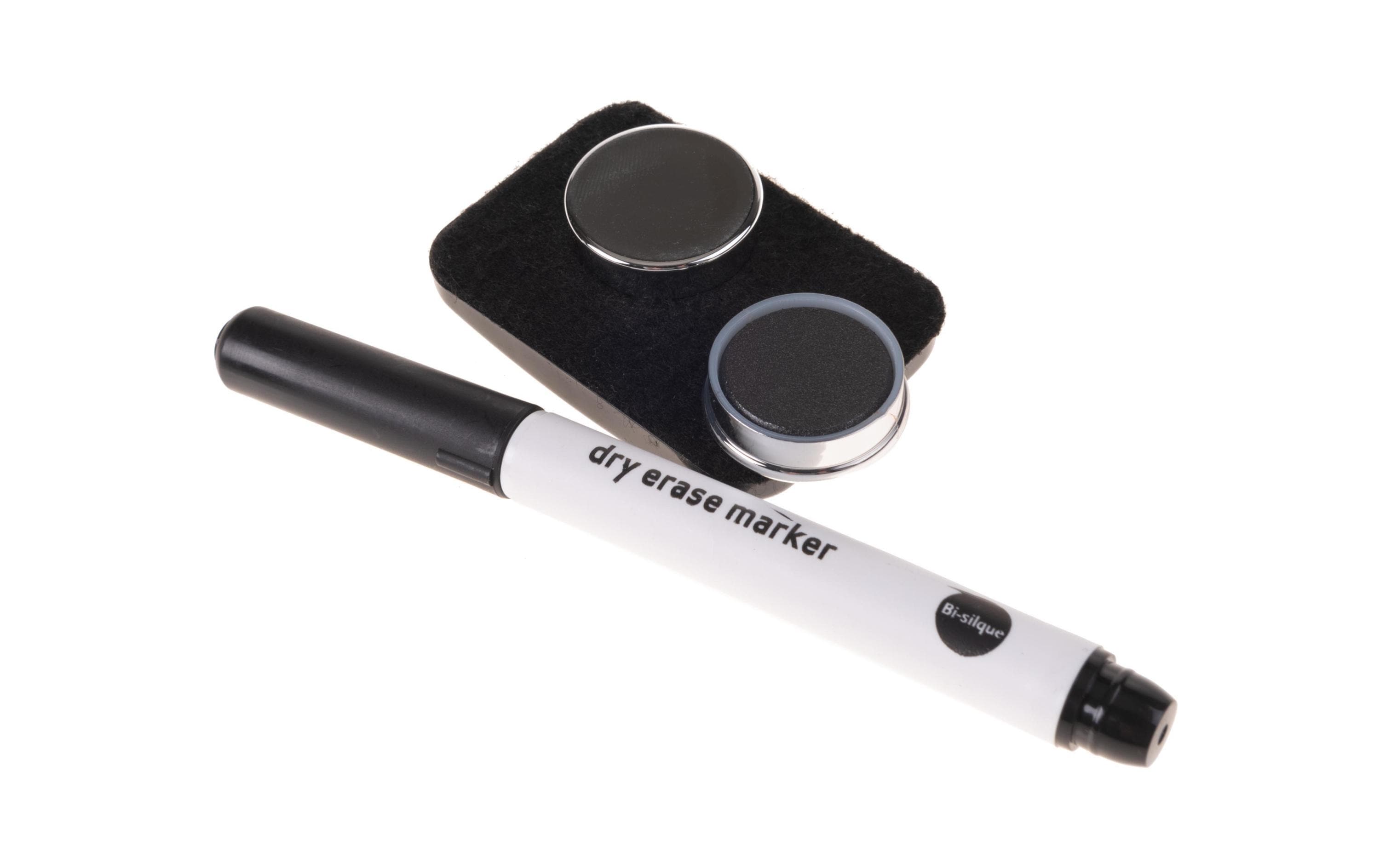 Bi-Office Whiteboard Kit 2 Magneten+Marker mit magnetischer Halter