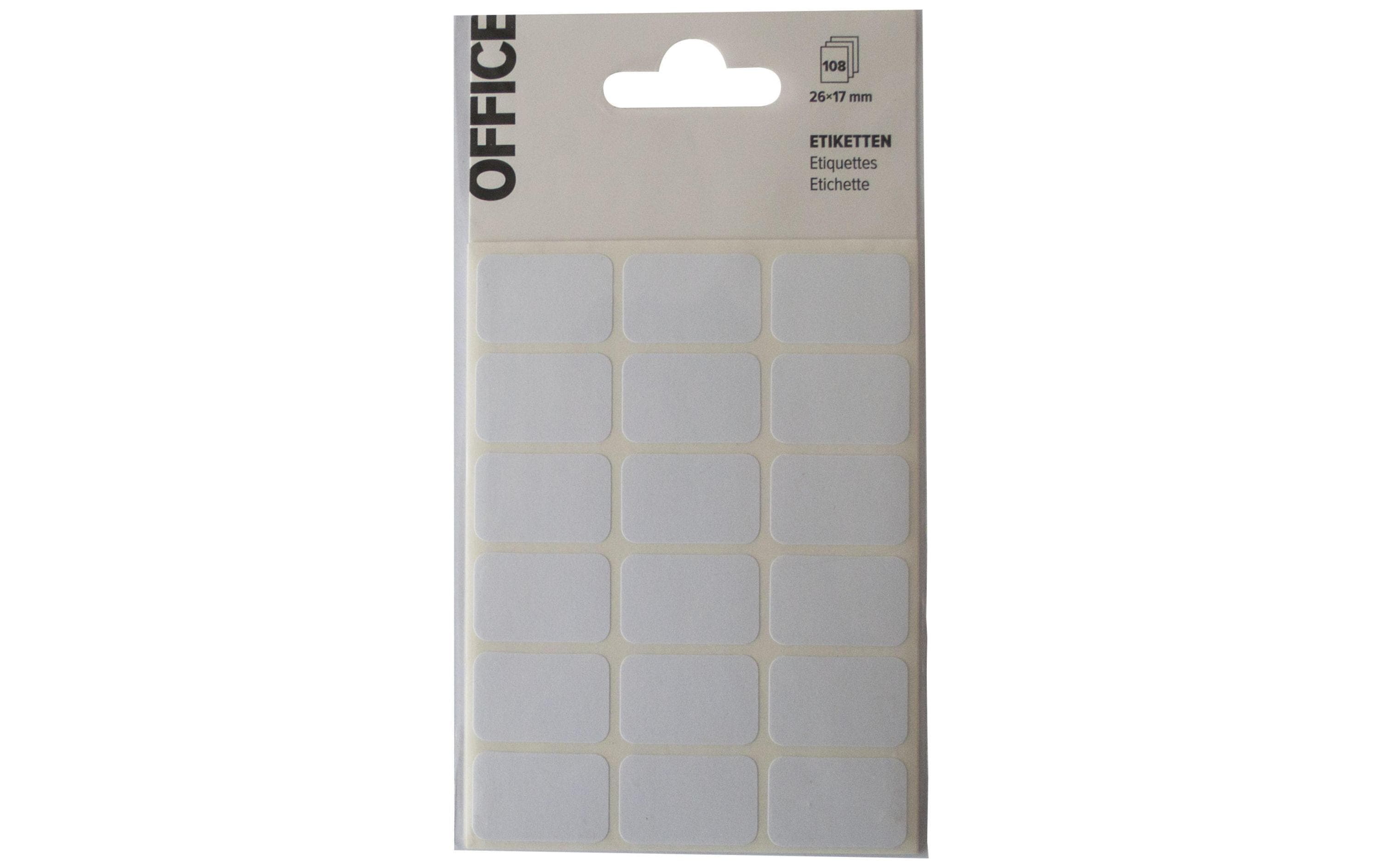 Office Etiketten weiss 26x17mm 108Stk.