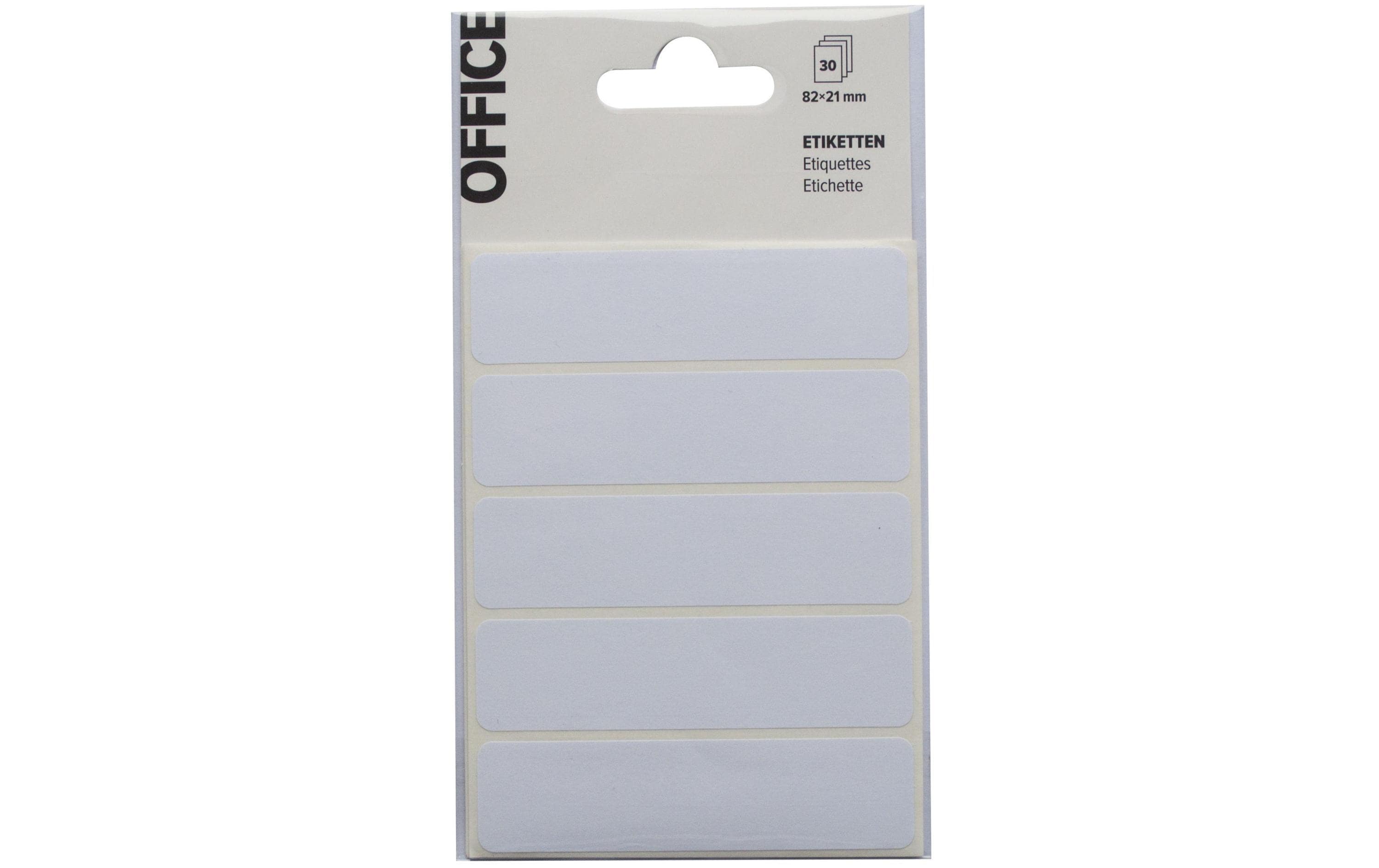 Office Etiketten weiss 82x21mm 30Stk.