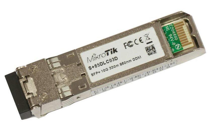 Mikrotik SFP+ SX Modul: S+85DLC03D 10Gbps, Multimode, Duplex, 300m