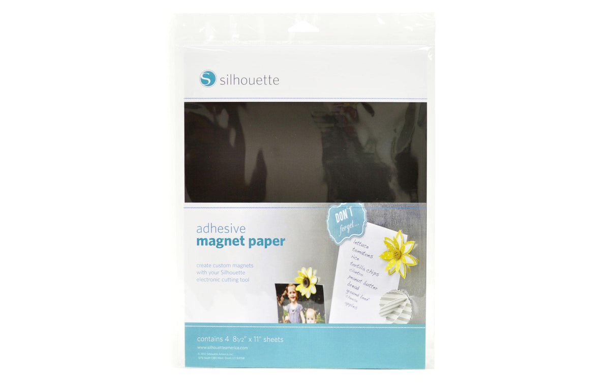 Silhouette Magnet Papier klebend 4 Stück bedruckbares Magnet Papier klebend