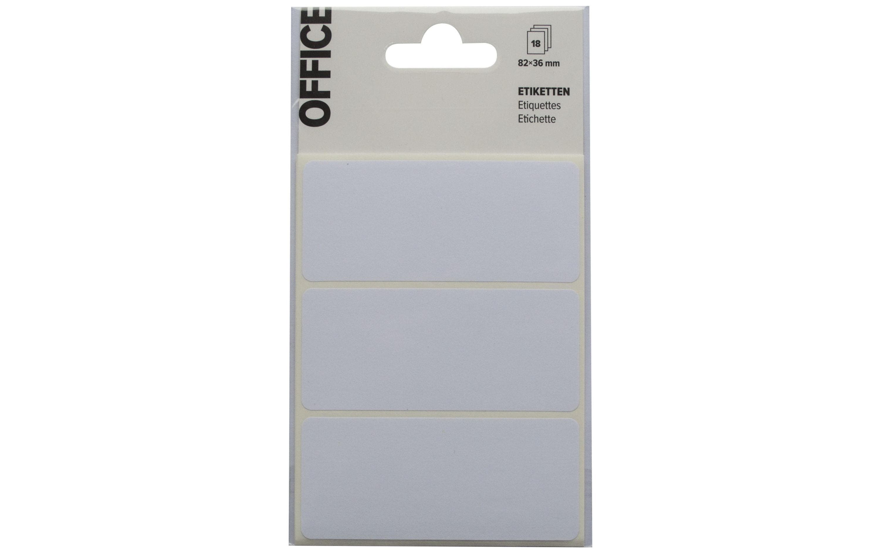 Office Etiketten weiss 82x36mm 18Stk.