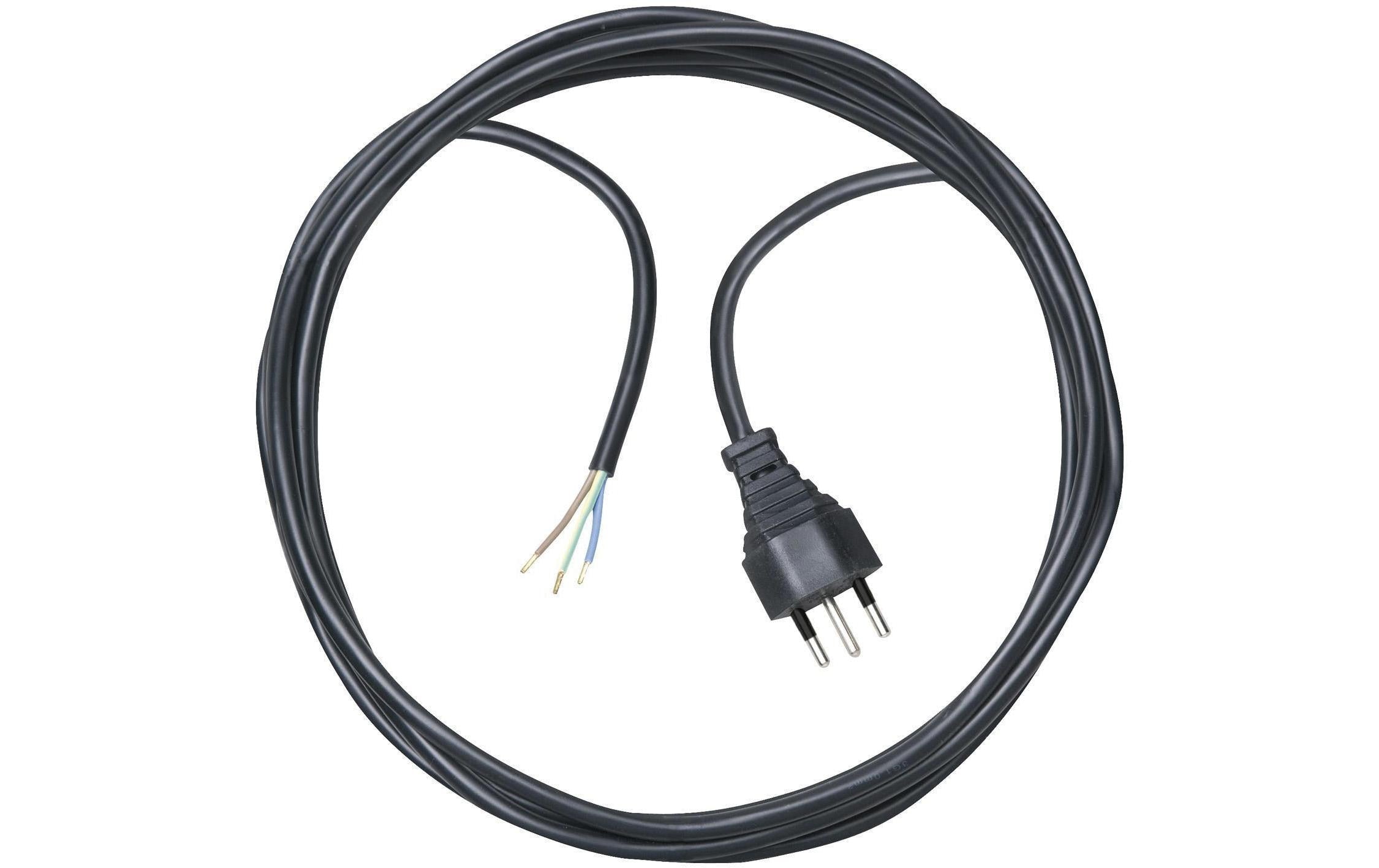 Anschlussleitung mit einseitigem Stecker 5m, schwarz, 3-polig, T12