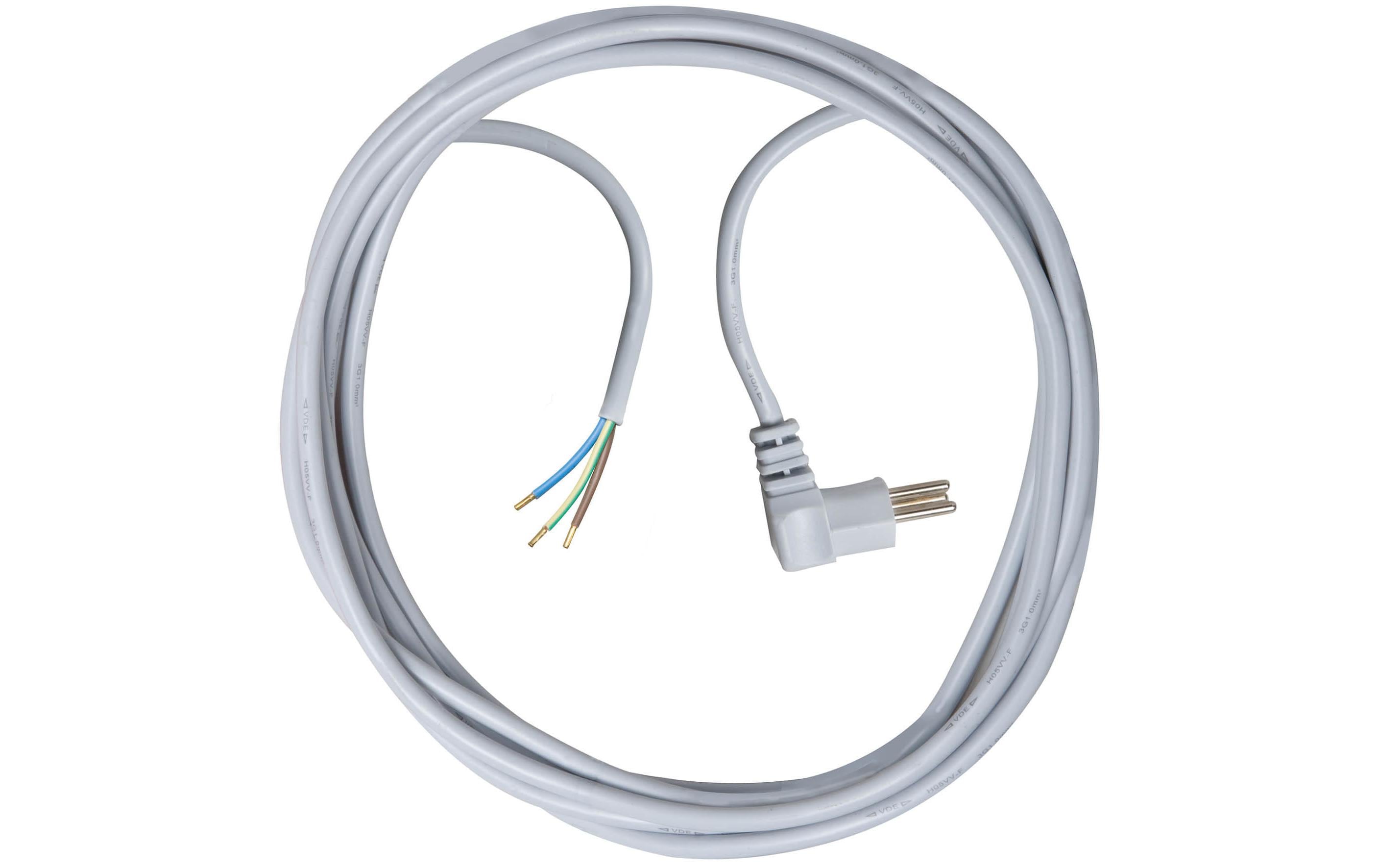 Anschlussleitung mit eins. Winkelstecker 5m, grau, 3-polig, T12