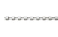 Binderücken 8mm, weiss, 25 Stk. Blattkapazität 21-40 Blatt, 21 Ringe