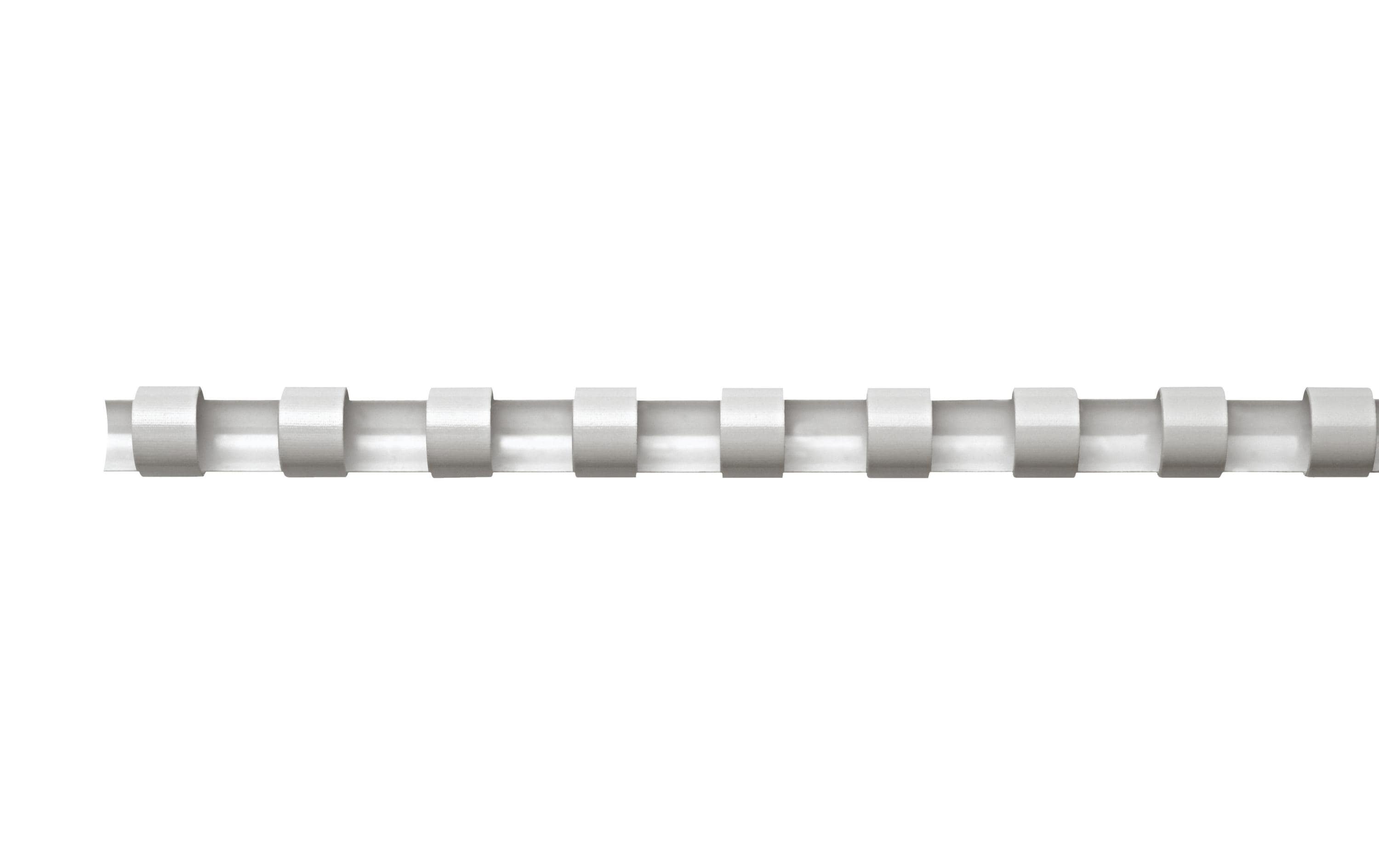 Binderücken 8mm, weiss, 25 Stk. Blattkapazität 21-40 Blatt, 21 Ringe