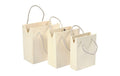 Creativ Company Holz Tragtasche 3 Stück, Sperrholz