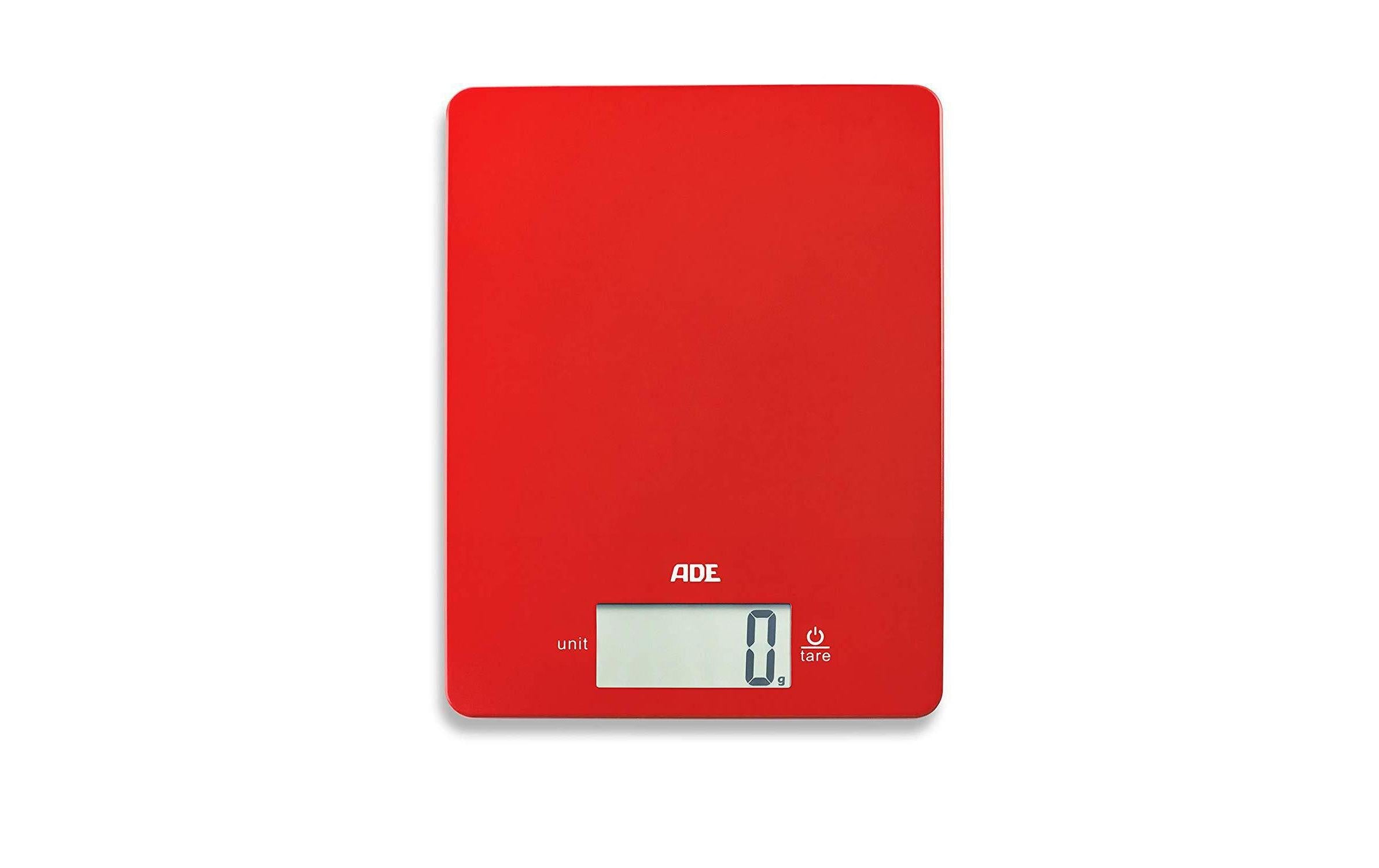 ADE Küchenwaage Leoni rot Tragkraft 5kg, Sensor Touch Bedienung