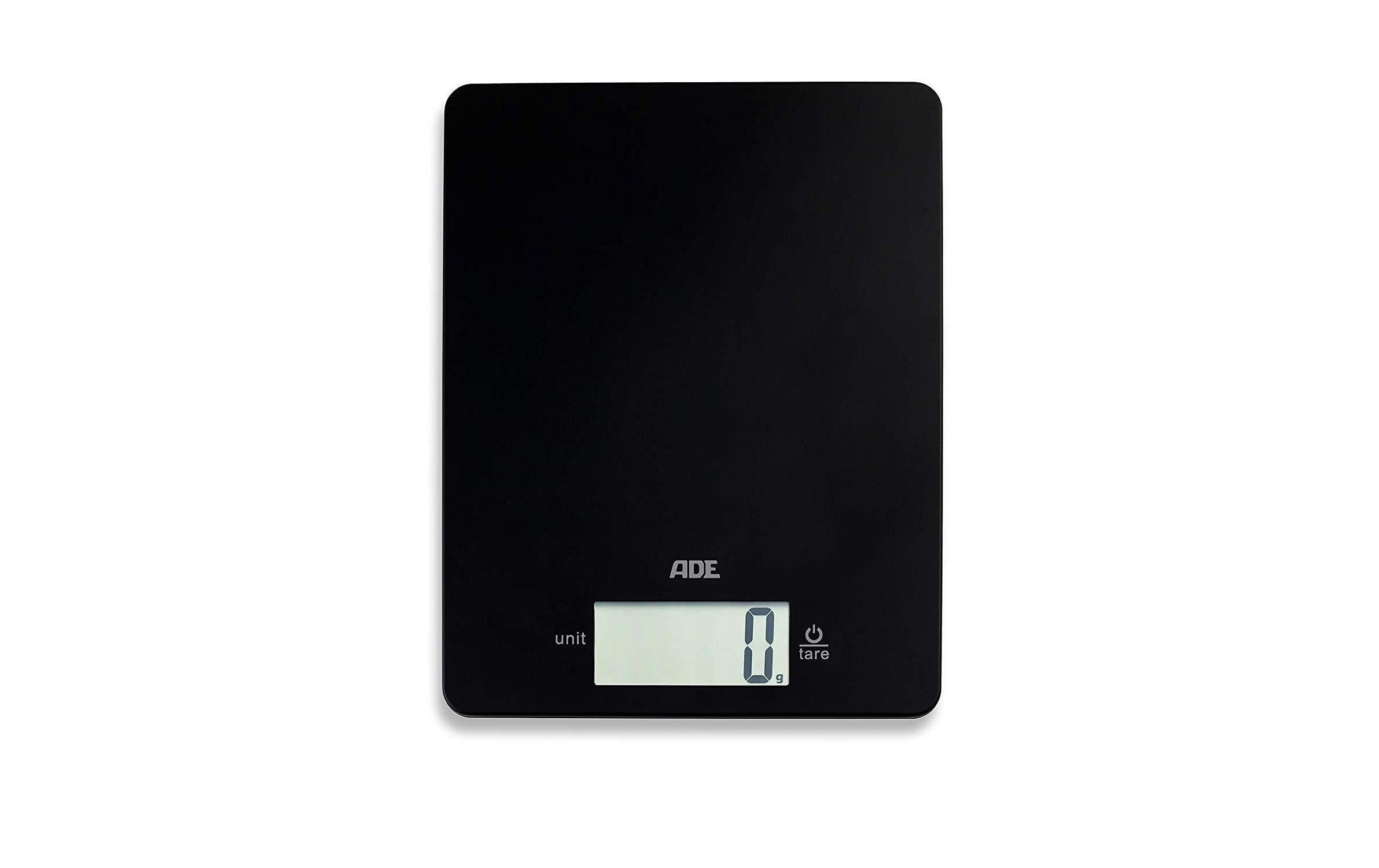 ADE Küchenwaage Leoni schwarz Tragkraft 5kg, Sensor Touch Bedienung