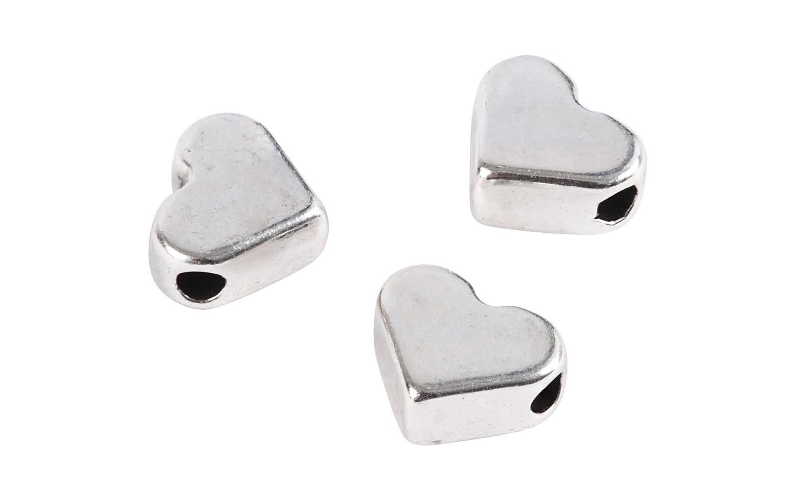 Creativ Company Abstandsperlen 5.5x7 mm, silber, 3 Stk.