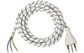 Anschlussleitung mit einseitigem Stecker 3m, weiss, 3-polig, T12