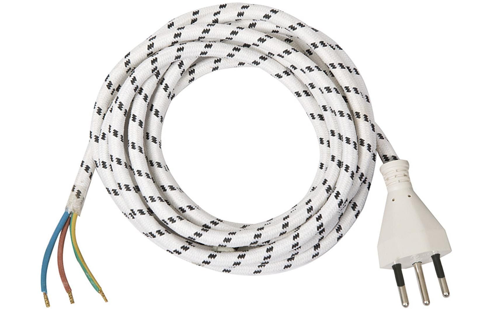 Anschlussleitung mit einseitigem Stecker 3m, weiss, 3-polig, T12