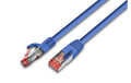 Wirewin Patchkabel: S/FTP 1m blau Cat.6, AWG27, 1Gbps, 250MHz, Zugentlastung