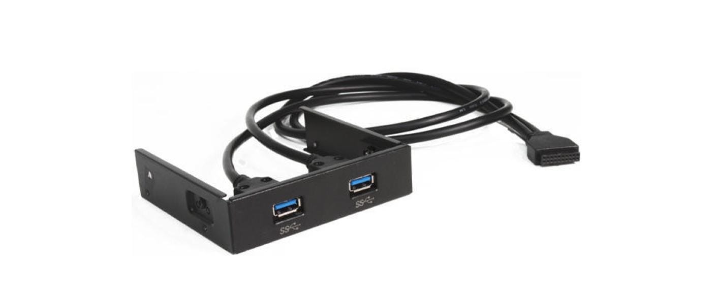 Cooler Master RA-USB-3035-IN USB 3.0 Blende 2 Port, intern, schwarz, 3.5"/5.25"