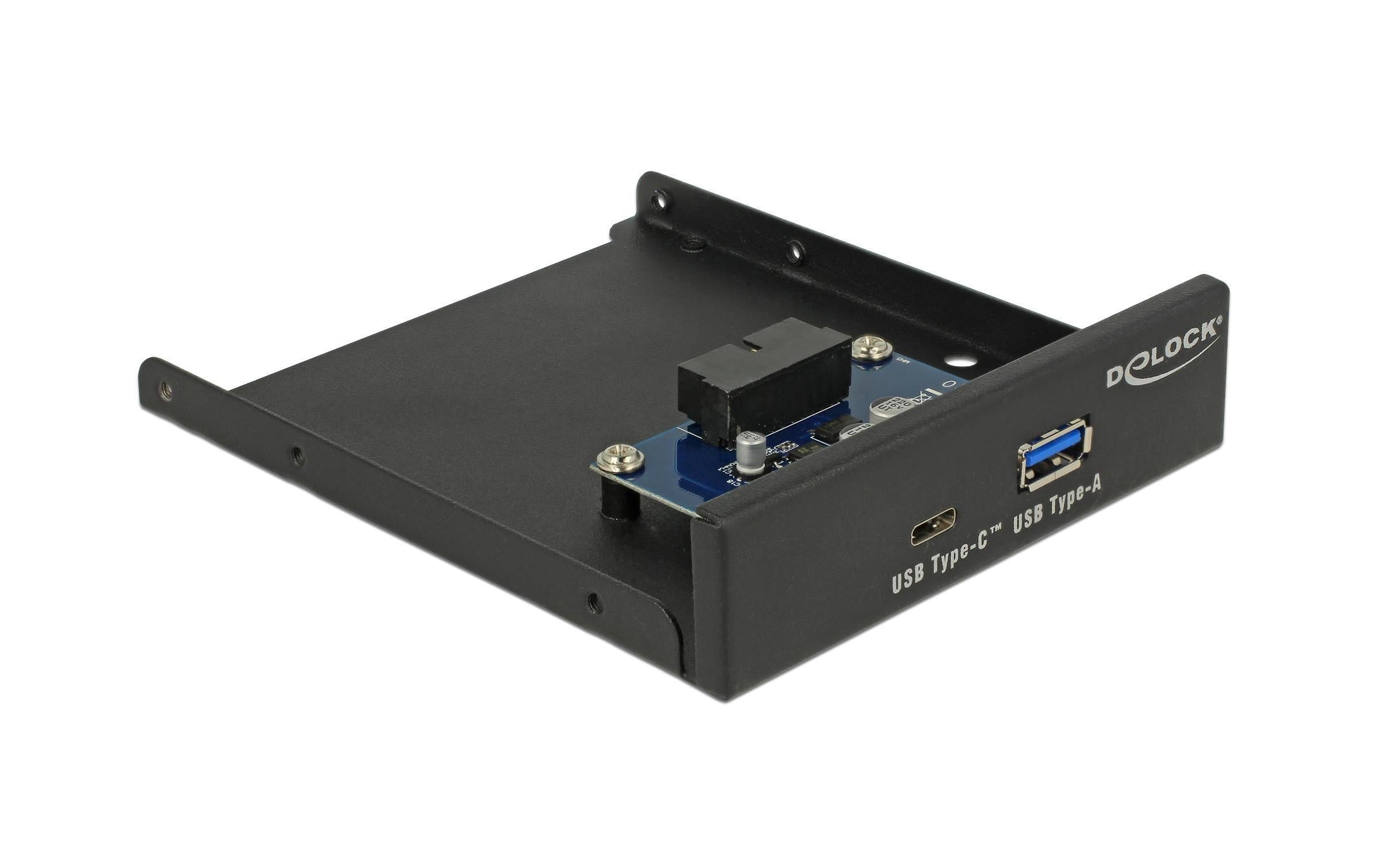 Delock USB 3.1/2.0 Hub Front Panel Frontpanel mit USB 3.1 Type-C/Type-A