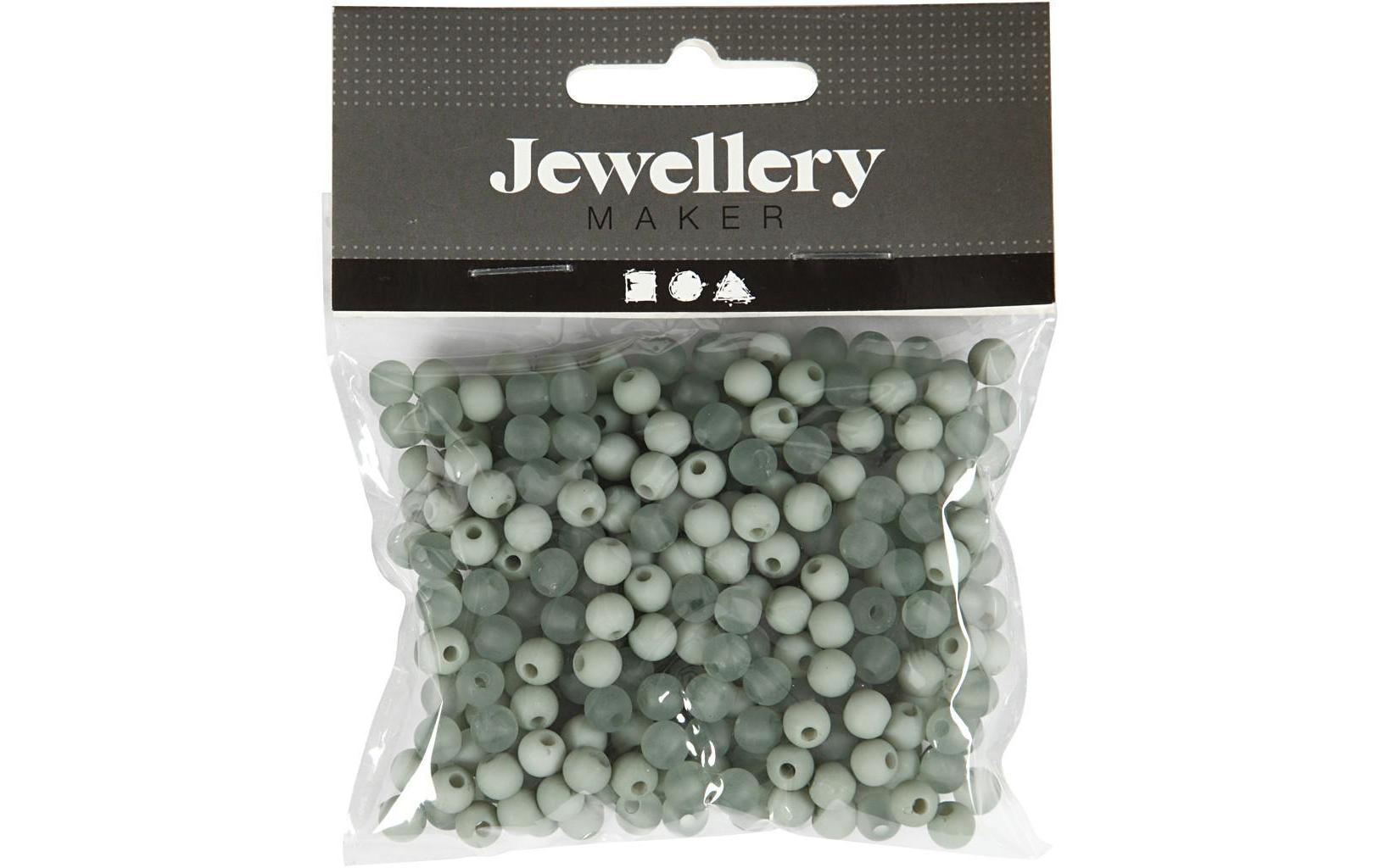 Creativ Company Kunststoffperlen grün, 6 mm, 40 g, Lochgrösse 2 mm