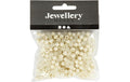Creativ Company Kunststoffperlen crème, 6 mm, 40 g, Lochgrösse 2 mm
