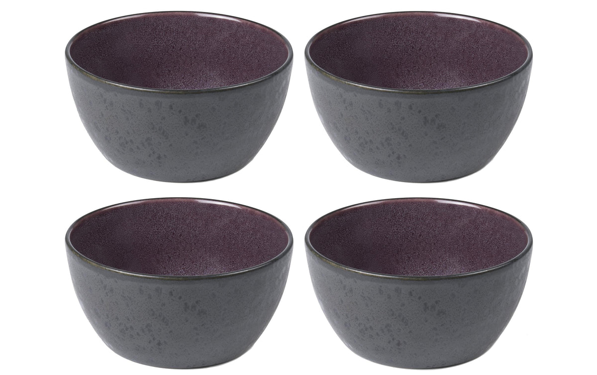 Bitz Schale 12cm schwarz/violett 4 Stk., 12cm Durchmesser, Stoneware