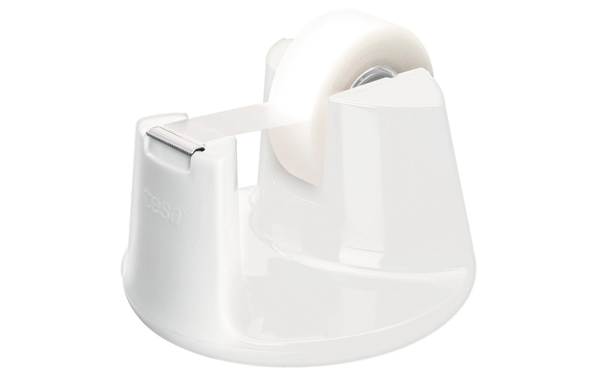 Tesa Tischabroller Compact weiss inkl. 1 Rolle tesafilm crystal 33m:19mm