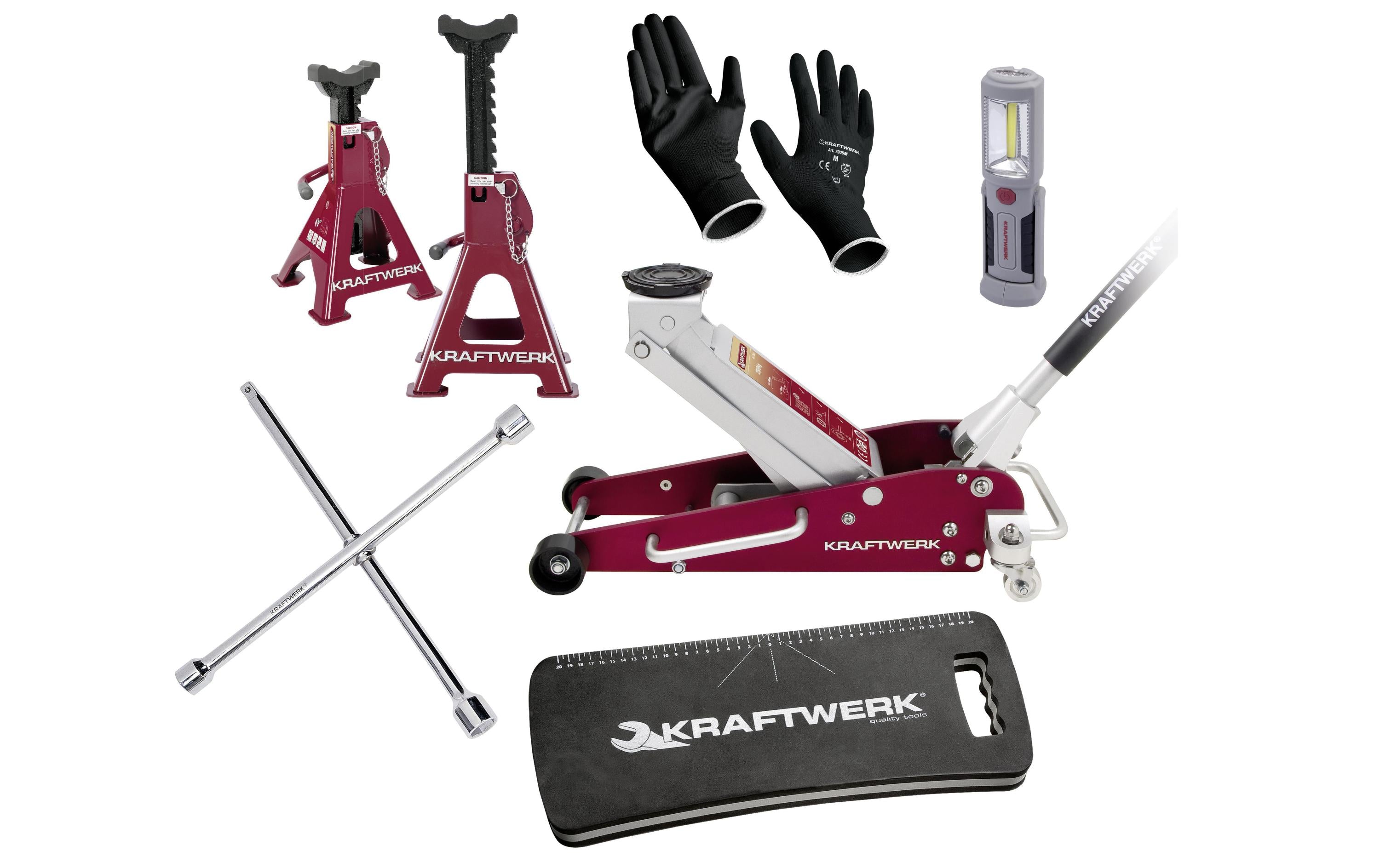 Kraftwerk Universal-Radwechsel-Satz m. Doppelkolben-Pumpsystem