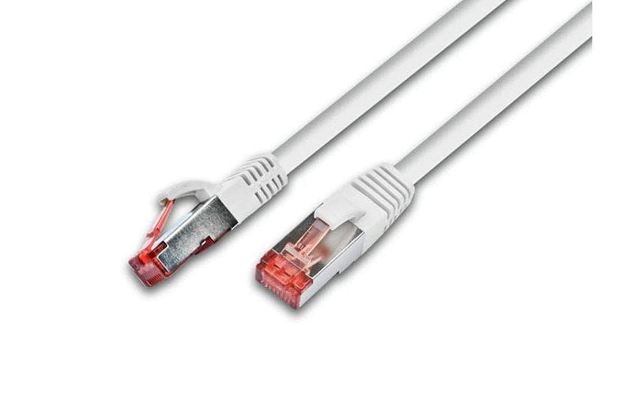 Wirewin Patchkabel: S/FTP 1.5m weiss Cat.6, AWG27, 1Gbps, 250MHz, Zugentlastung